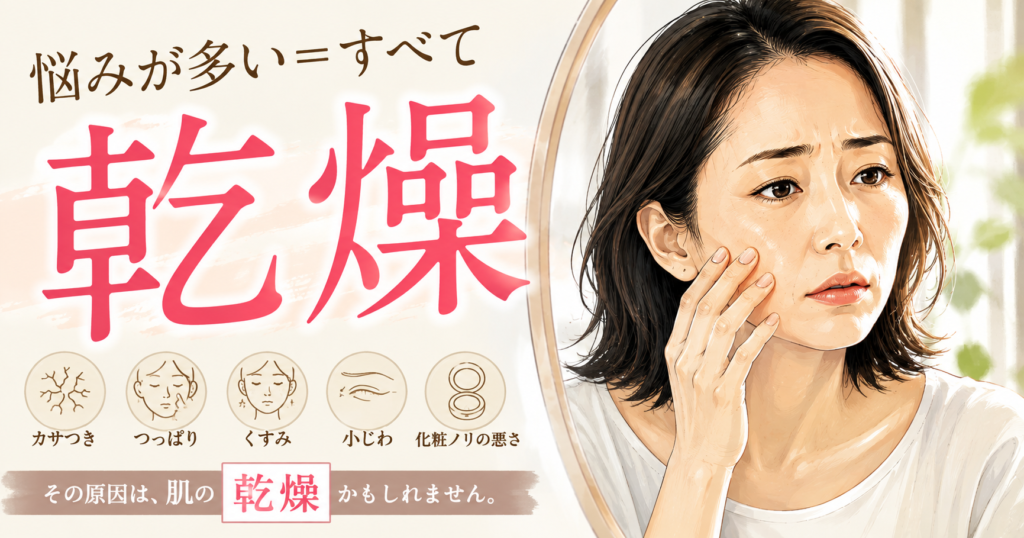 肌悩みが多い人ほど乾燥している？713名の悩み構造からわかったこと